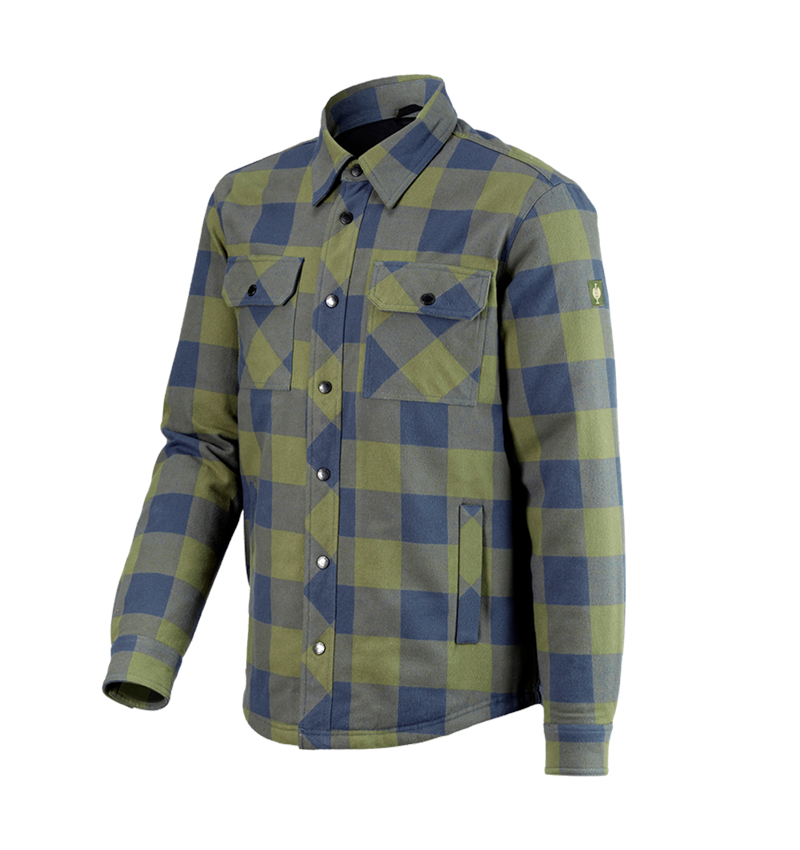 Bovenkleding: Allseason ruitjeshemd e.s.iconic + berggroen/oxideblauw 5