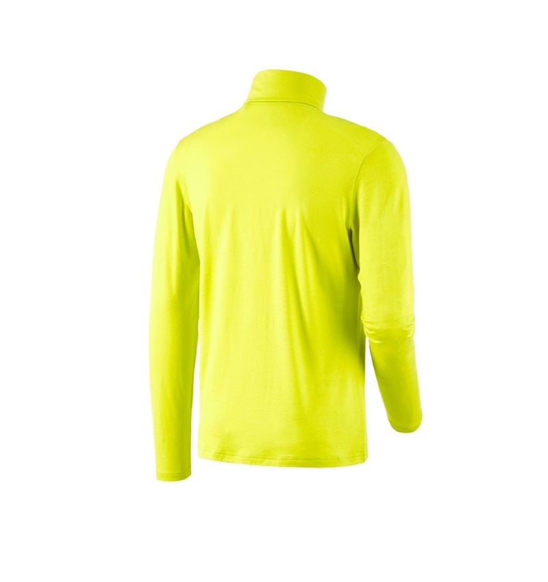Bovenkleding: Shirt met col Merino e.s.trail + zuurgeel/zwart 4