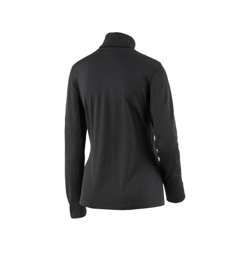 Bovenkleding: Shirt met col Merino e.s.trail, dames + zwart 4