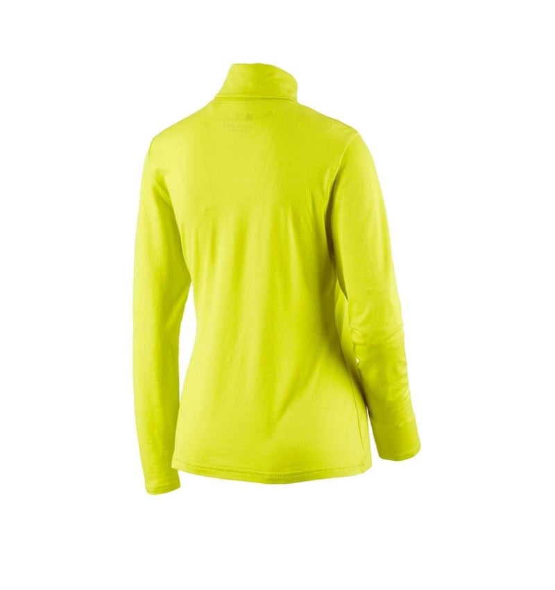 Bovenkleding: Shirt met col Merino e.s.trail, dames + zuurgeel/zwart 4