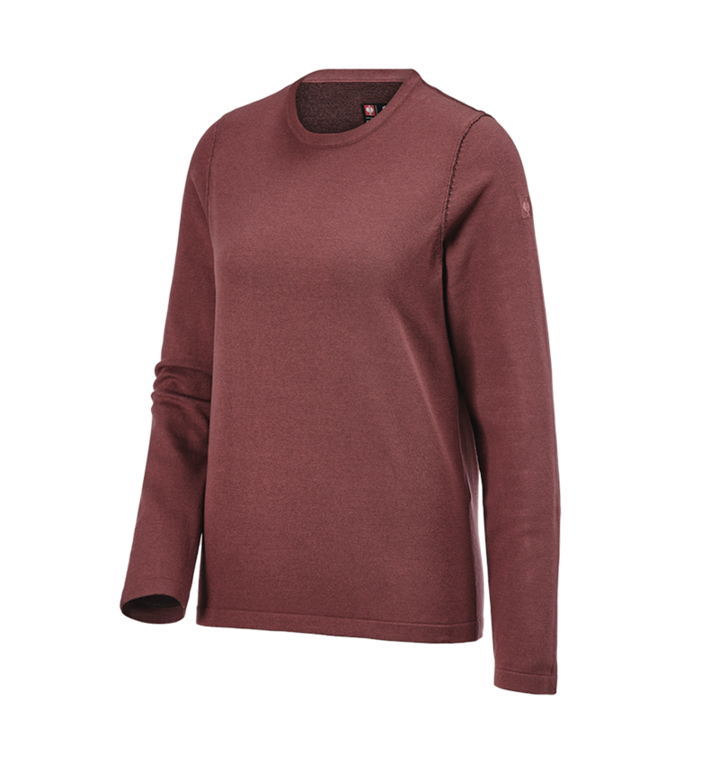 Kleding: Gebreide pullover e.s.iconic, dames + oxiderood 7