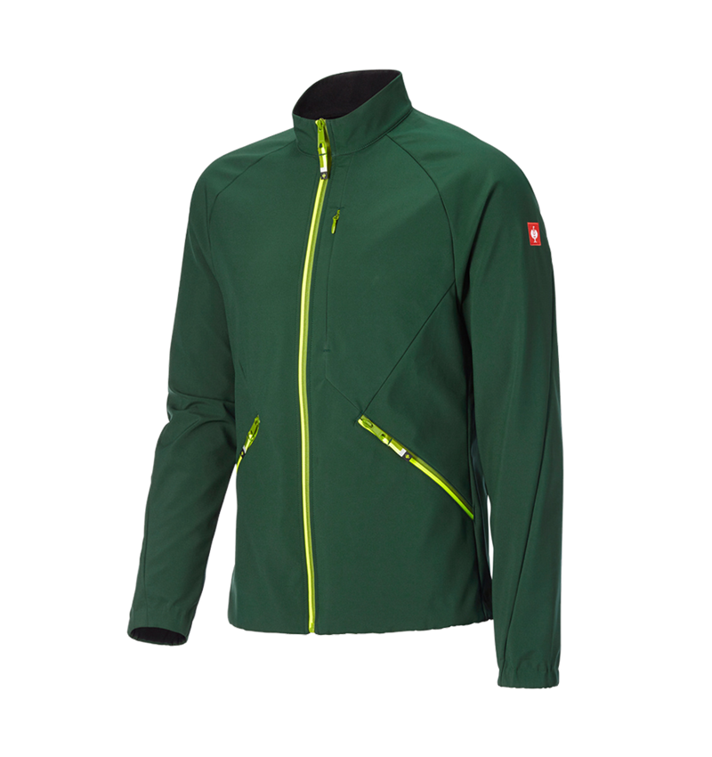 Kleding: Softshelljack e.s.ambition + groen/signaalgeel 7