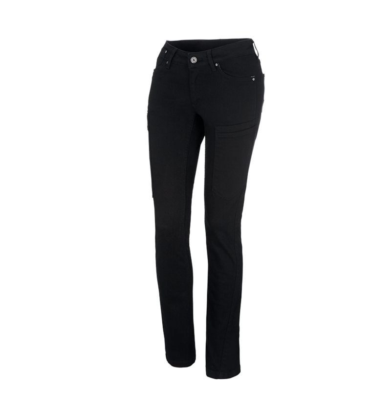 Werkbroeken: e.s. 7-pocket-jeans, dames + zwart 3
