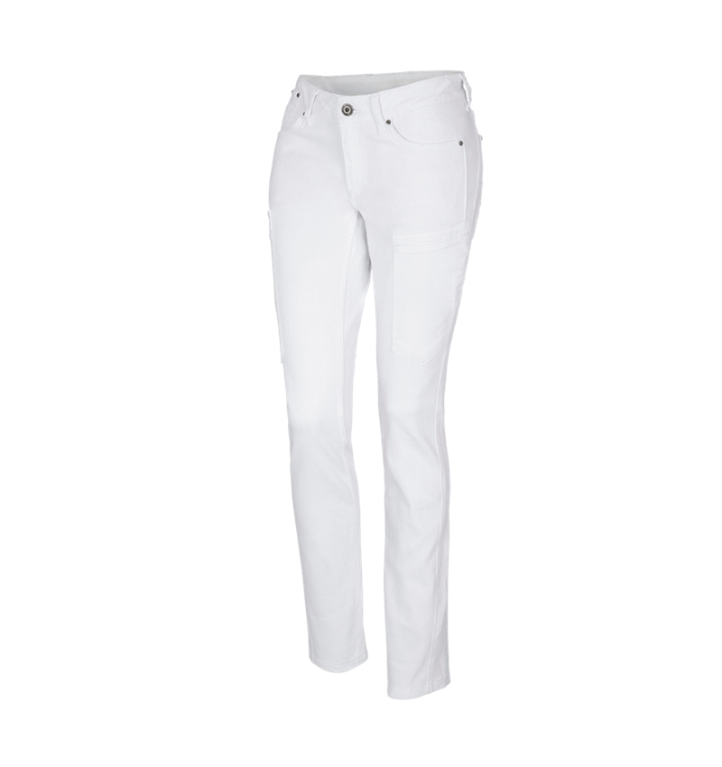 Werkbroeken: e.s. 7-pocket-jeans, dames + wit 4