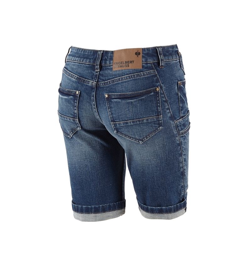 Werkbroeken: e.s. 7-pocket-jeans short, dames + stonewashed 3