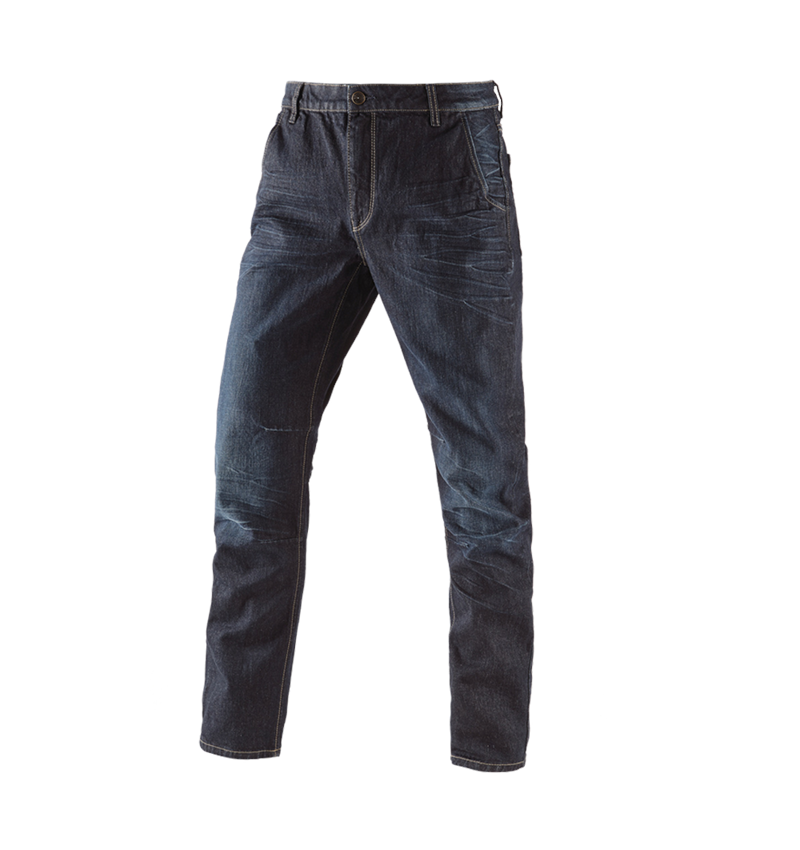 Werkbroeken: e.s. 5-pocket-jeans POWERdenim + darkwashed 1