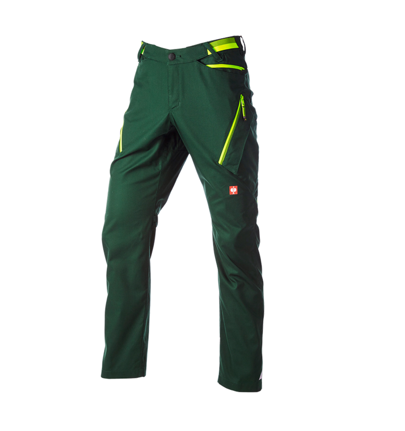 Kleding: Multipocketbroek e.s.ambition + groen/signaalgeel 5