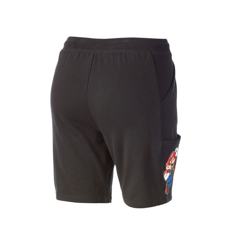 Kleding: Super Mario Sweat short, dames + zwart 1