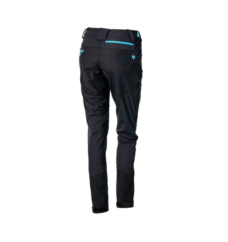 Werkbroeken: Hybrid Functionele broek e.s.trail, dames + zwart/lapis turkoois 5