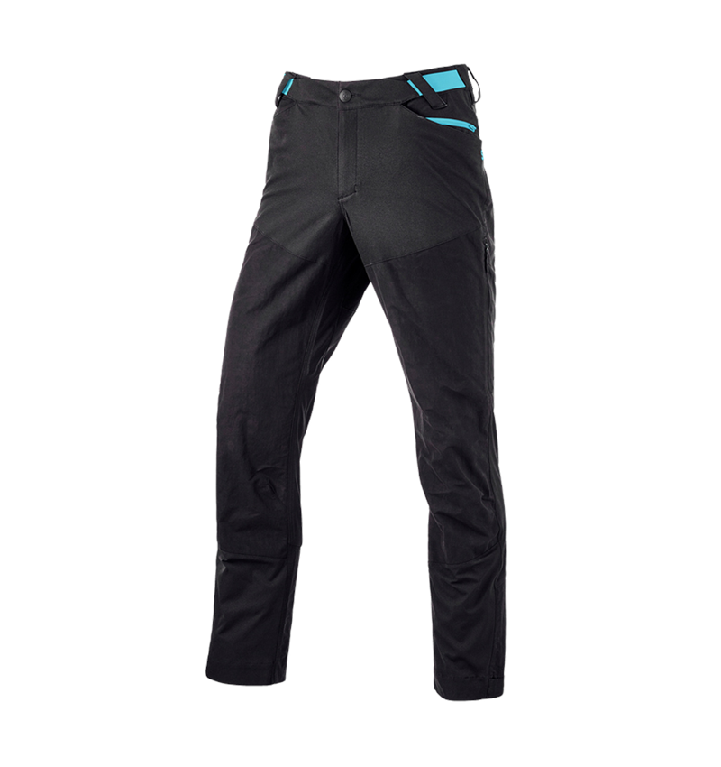 Kleding: Hybrid Functionele broek e.s.trail + zwart/lapis turkoois 5