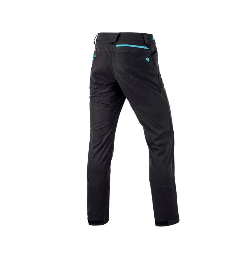 Werkbroeken: Hybrid Functionele broek e.s.trail + zwart/lapis turkoois 6