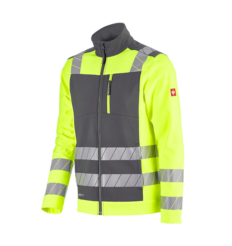 Onderwerpen: Veiligheids-softshell-jack e.s.motion 24/7 + antraciet/signaalgeel 5