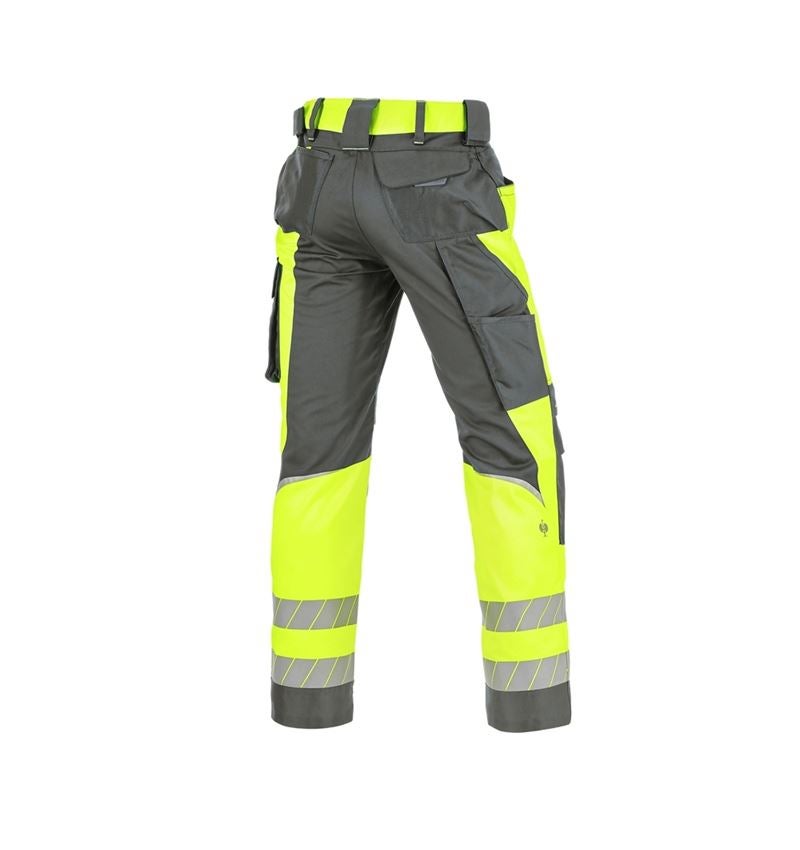 Kleding: Veiligheidswerkbroek e.s.motion 24/7 + antraciet/signaalgeel 13