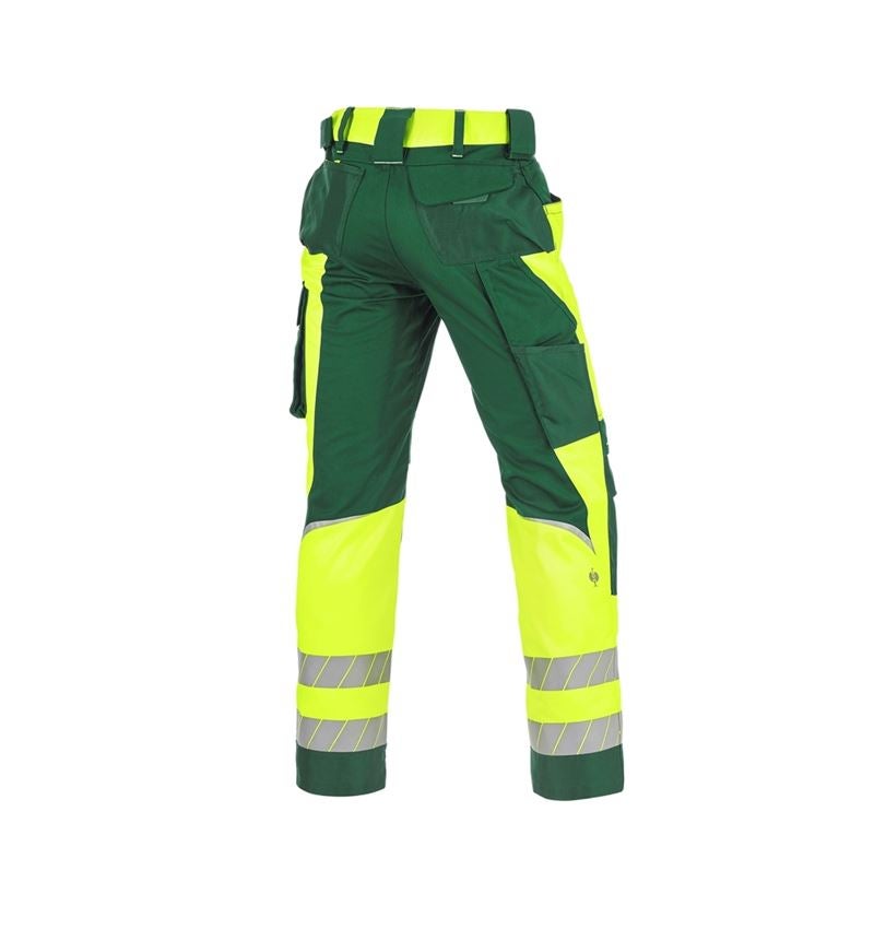 Kleding: Veiligheidswerkbroek e.s.motion 24/7 + groen/signaalgeel 13