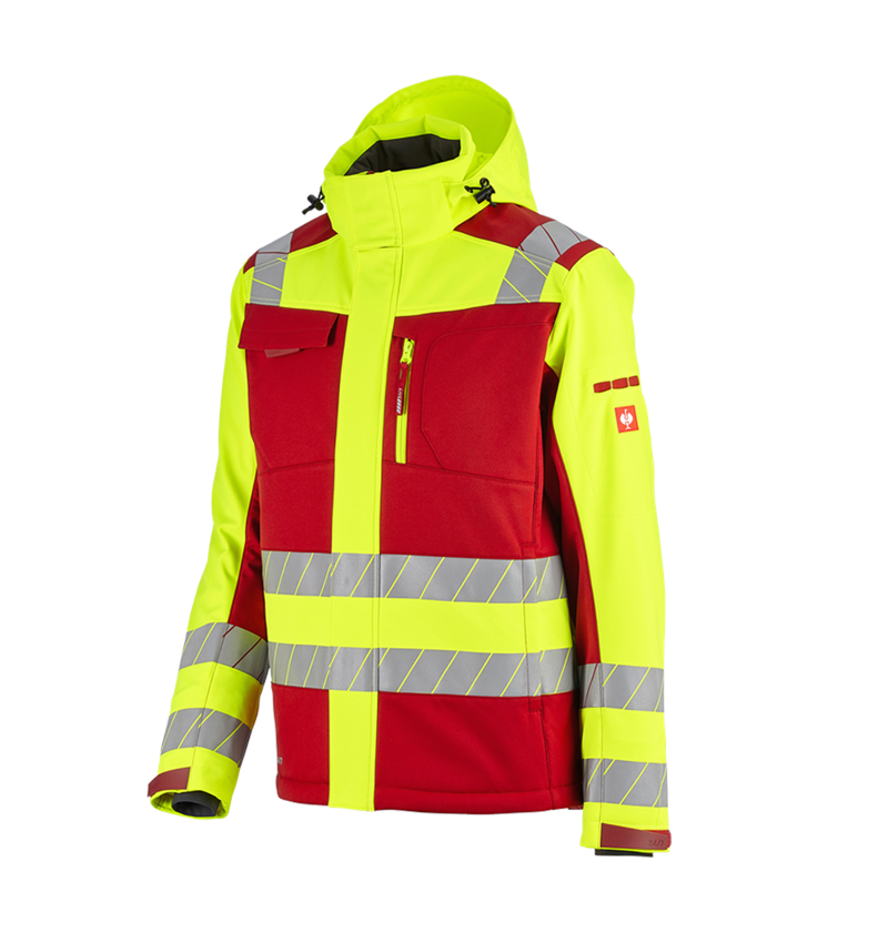 Werkjassen: Veiligheids winter-softshelljack e.s.motion 24/7 + rood/signaalgeel 4