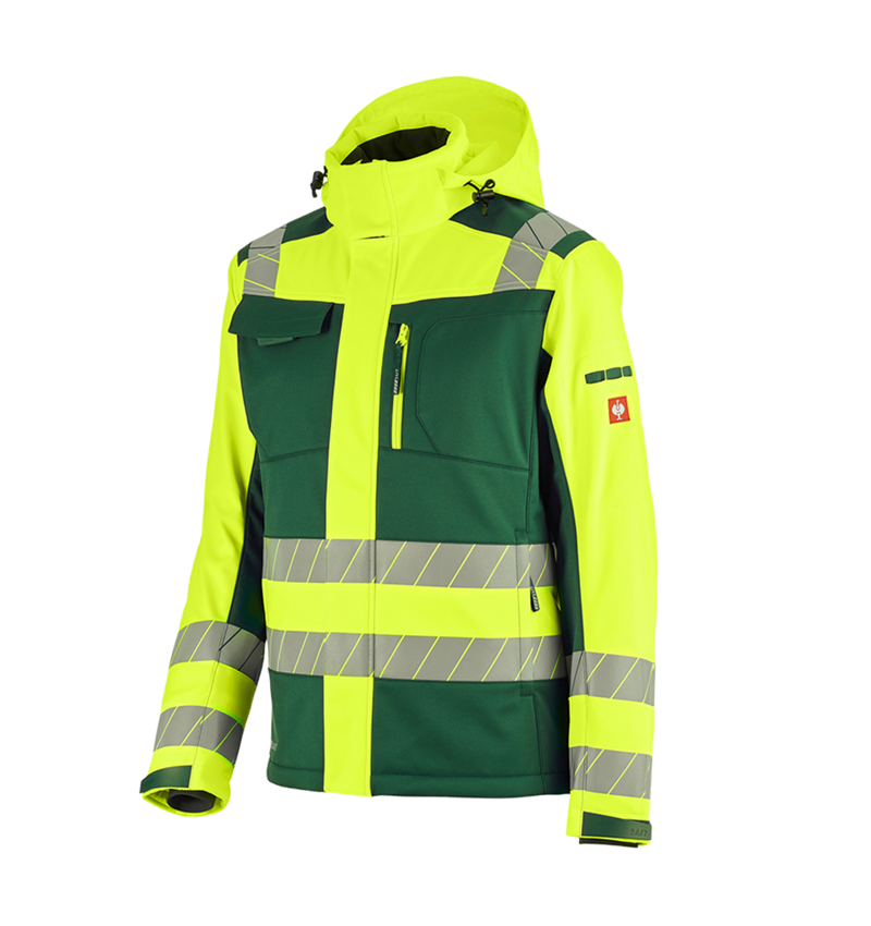 Kleding: Veiligheids winter-softshelljack e.s.motion 24/7 + groen/signaalgeel 4