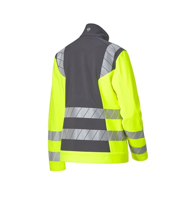 Kleding: Veiligheids-softshell-jack e.s.motion 24/7, dames + antraciet/signaalgeel 6