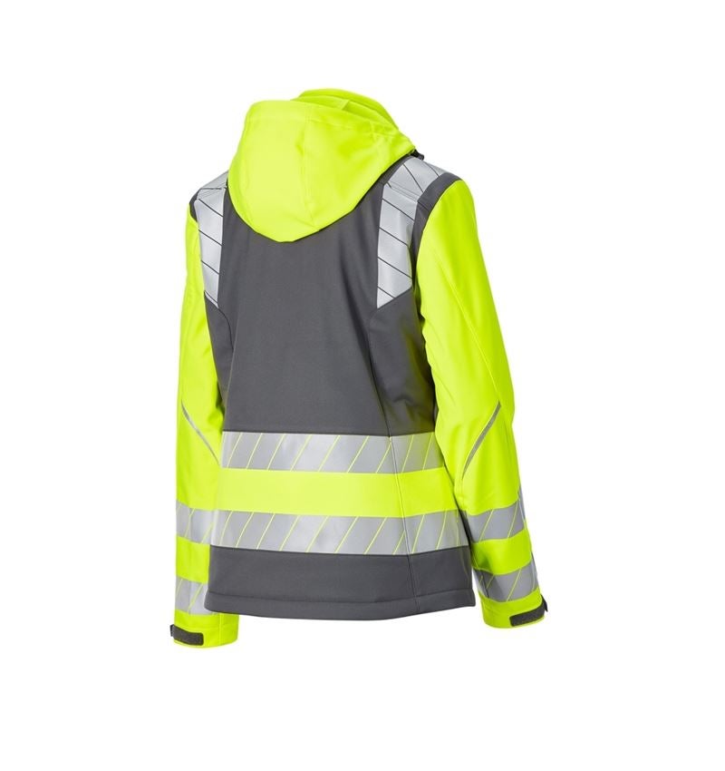 Kleding: Veiligh. winter-softshelljack e.s.motion 24/7,dam. + antraciet/signaalgeel 1