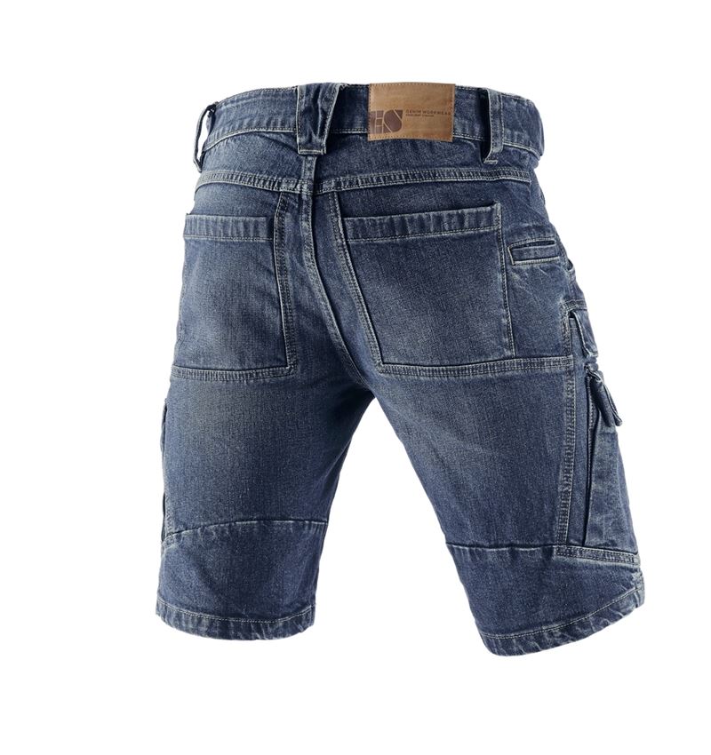 Werkbroeken: e.s. cargo worker-jeans short POWERdenim + darkwashed 3