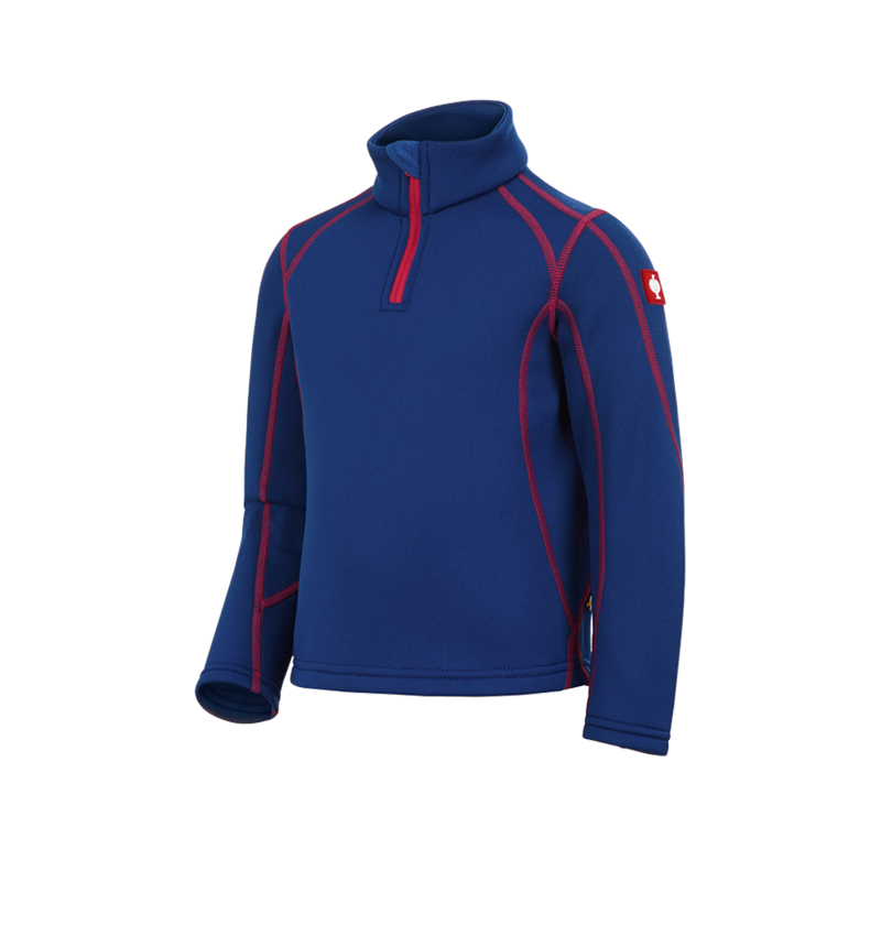 Bovenkleding: Schipperstrui thermo stretch e.s.motion 2020,kind. + korenblauw/vuurrood 2