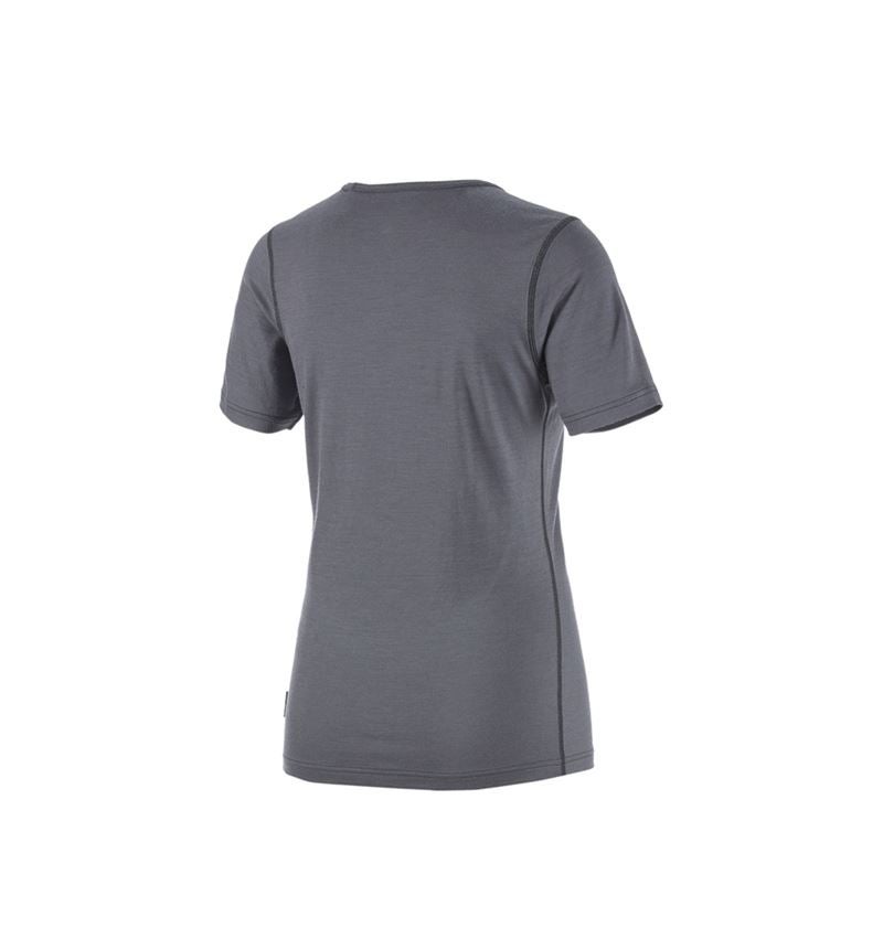 Thermo Ondergoed	: e.s. T-shirt Merino, dames + cement/grafiet 2