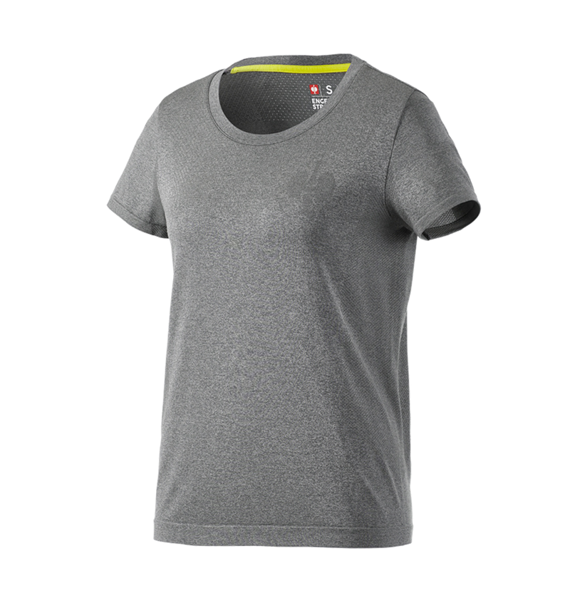 Bovenkleding: T-Shirt seamless  e.s.trail, dames + bazaltgrijs melange 2