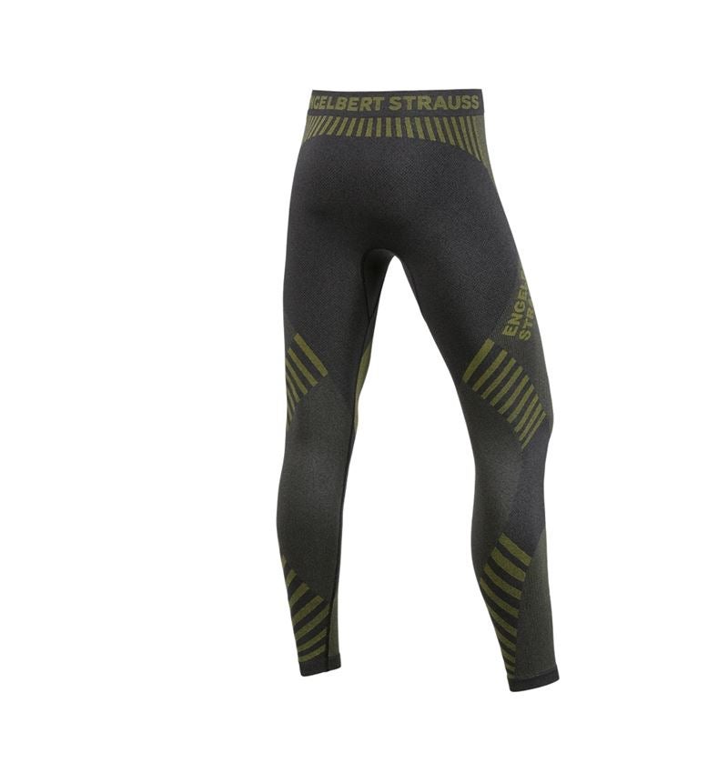 Ondergoed | Thermokleding: Functionele longpants e.s.trail seamless - warm + zwart/zuurgeel 4