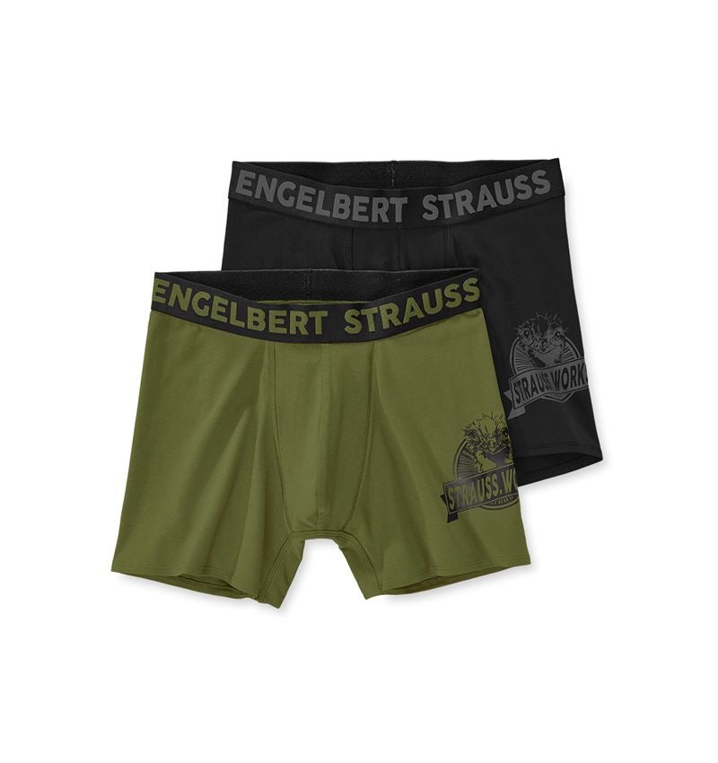 Onderwerpen: Longleg boxers e.s.iconic, per 2 verpakt + berggroen+zwart