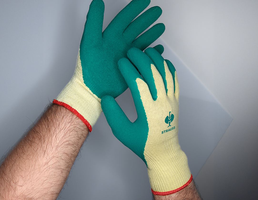 Gecoate: Gebreide latex handschoenen Super Grip