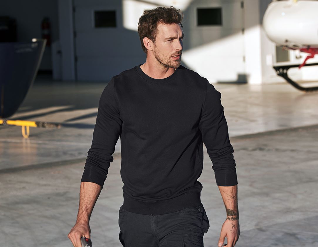 Bovenkleding: e.s. Sweatshirt poly cotton + zwart