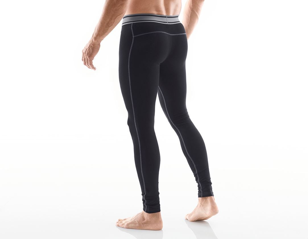 Ondergoed | Thermokleding: e.s. Cotton stretch long boxers + zwart 1