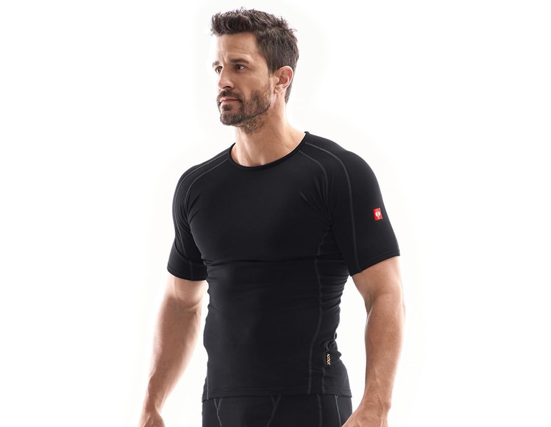 Ondergoed | Thermokleding: e.s. Functionele-T-Shirt clima-pro - warm, heren + zwart