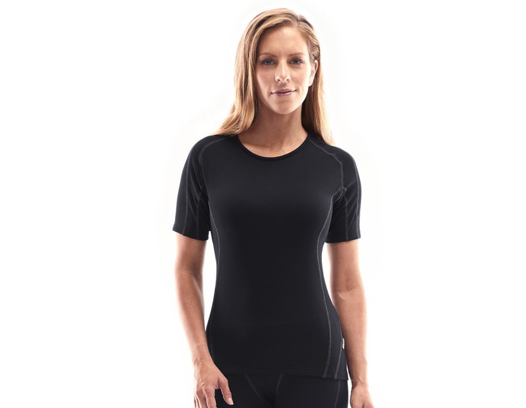 Thermo Ondergoed	: e.s. Functionele-T-Shirt clima-pro,warm, dames + zwart