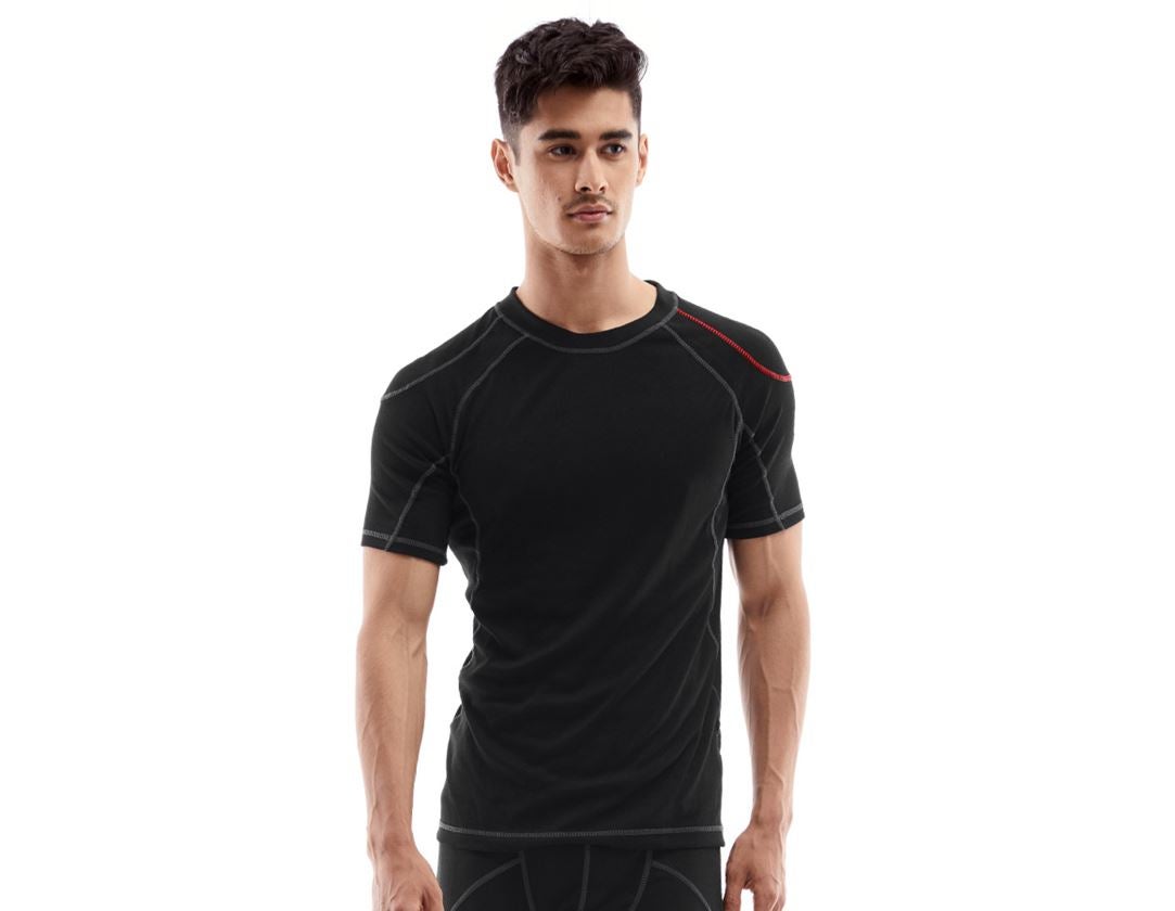 Ondergoed | Thermokleding: e.s. Functionele-T-shirt basis-warm + zwart