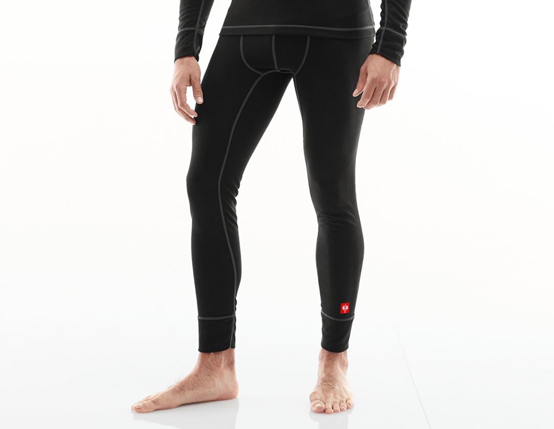 Ondergoed | Thermokleding: e.s. Functionele-Long Pants basis-light + zwart