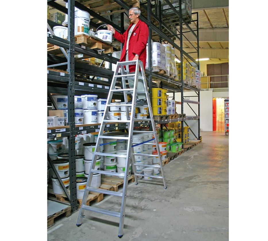 Ladders: KRAUSE Dubbel trapleer, samengebogen 3