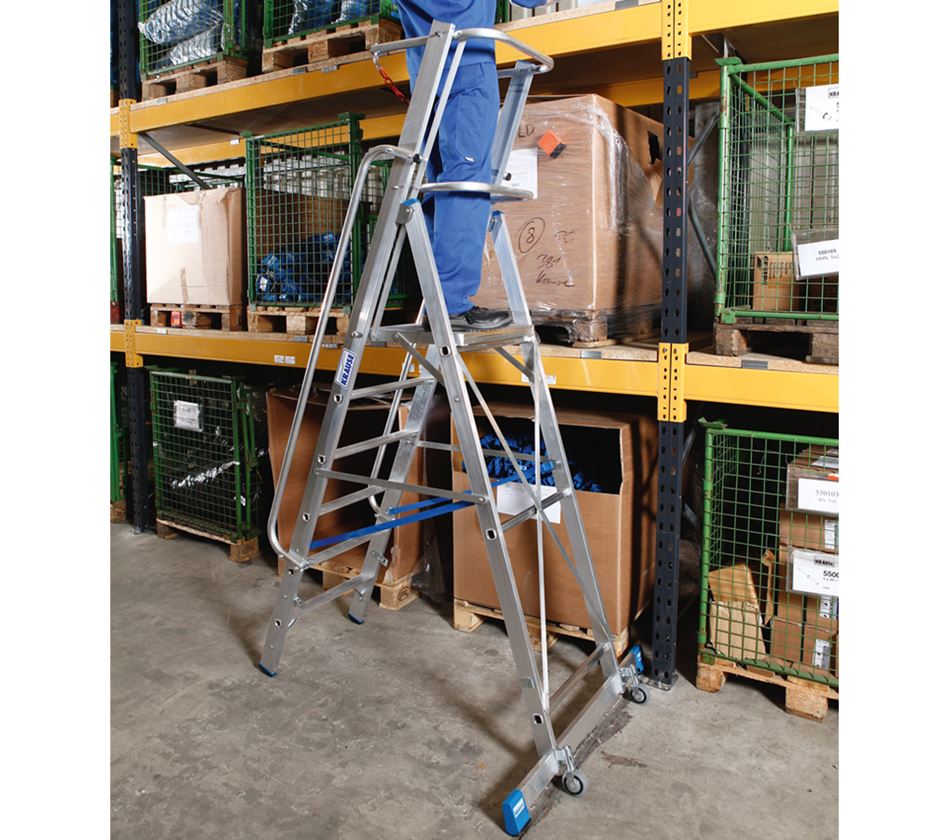 Ladders: KRAUSE Bokladder treden/platform en veiligh.beug. 4