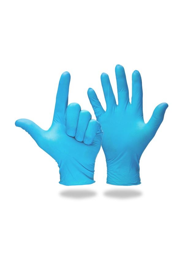 Wegwerphandschoenen: Latex wegwerphandschoenen, poedervrij + blauw