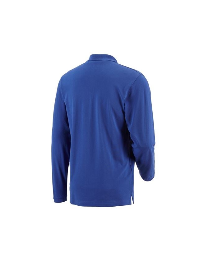 Bovenkleding: e.s. Longsleeve-Polo cotton Pocket + korenblauw 1