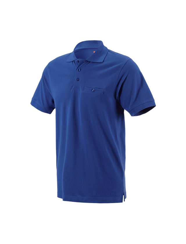 Bovenkleding: e.s. Polo-Shirt cotton Pocket + korenblauw