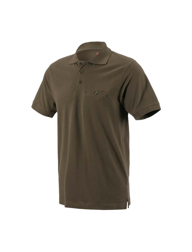 Bovenkleding: e.s. Polo-Shirt cotton Pocket + olijf 1