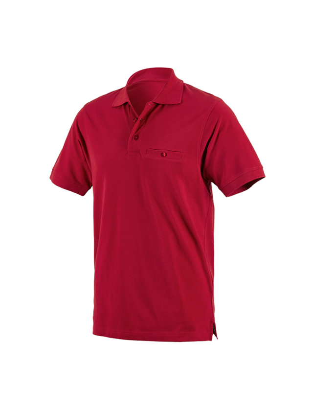 Bovenkleding: e.s. Polo-Shirt cotton Pocket + rood