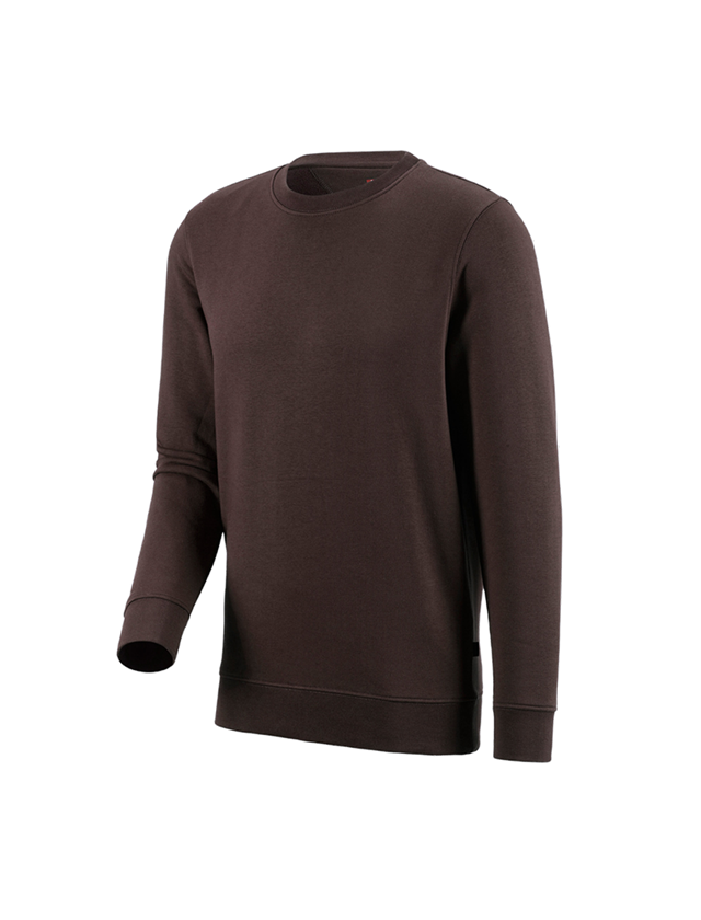 Tuin-/ Land-/ Bosbouw: e.s. Sweatshirt poly cotton + bruin