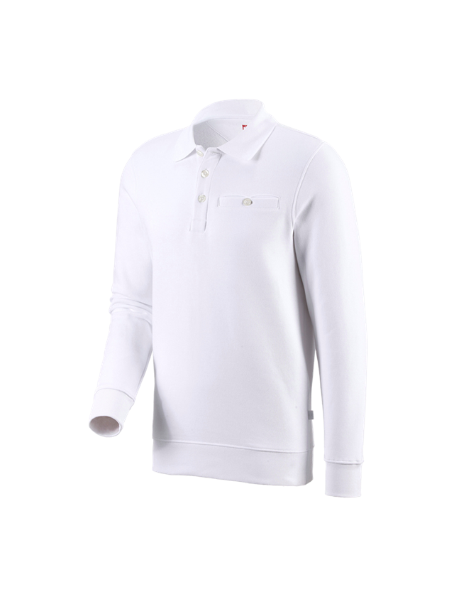 Onderwerpen: e.s. Sweatshirt poly cotton Pocket + wit