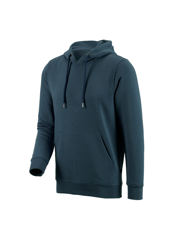 Bovenkleding: e.s. Hoody-Sweatshirt poly cotton + zeeblauw