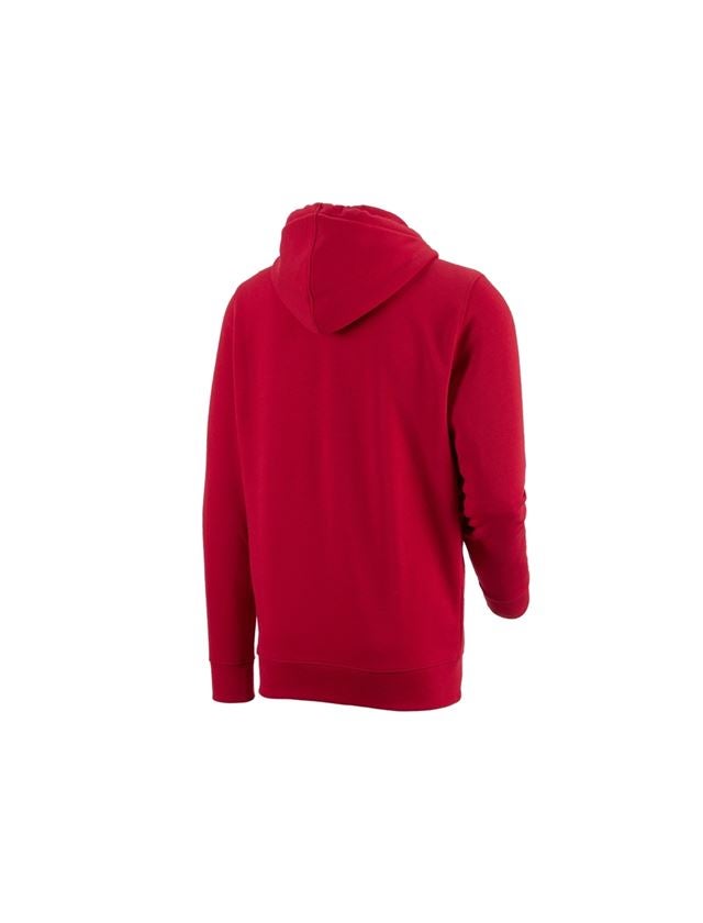 Bovenkleding: e.s. Hoody-Sweatjack poly cotton + vuurrood 1
