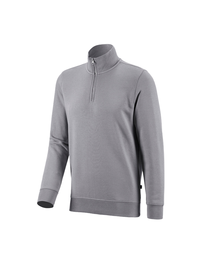 Bovenkleding: e.s. ZIP-Sweatshirt poly cotton + platina