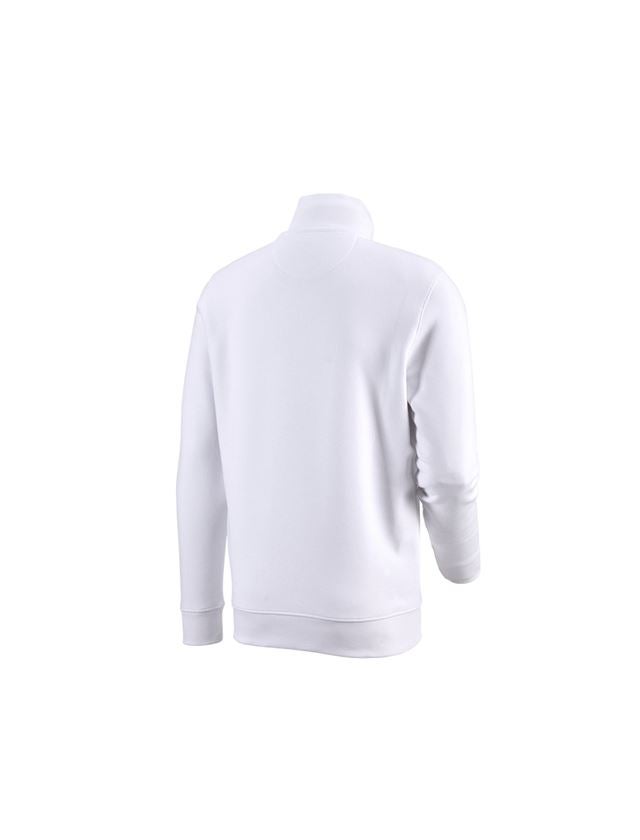 Bovenkleding: e.s. ZIP-Sweatshirt poly cotton + wit 1