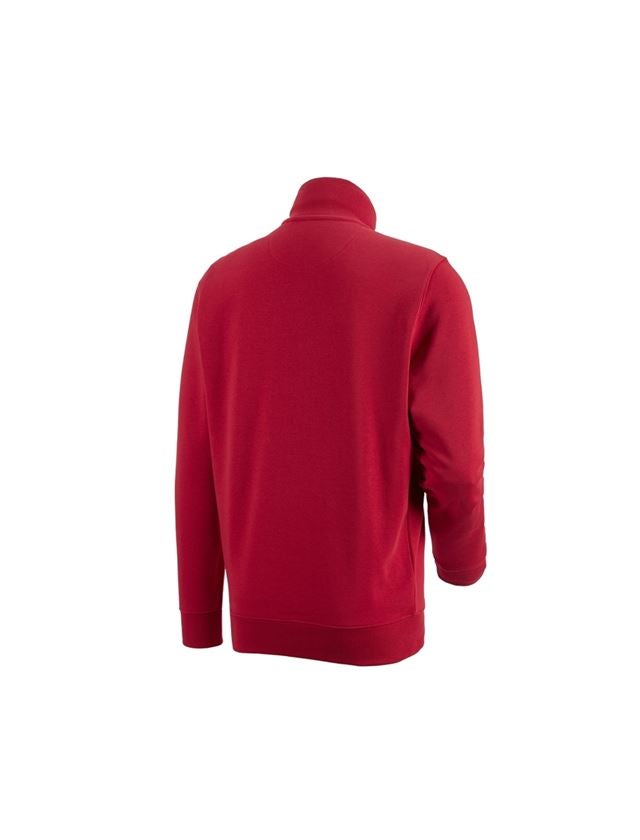 Bovenkleding: e.s. ZIP-Sweatshirt poly cotton + rood 1