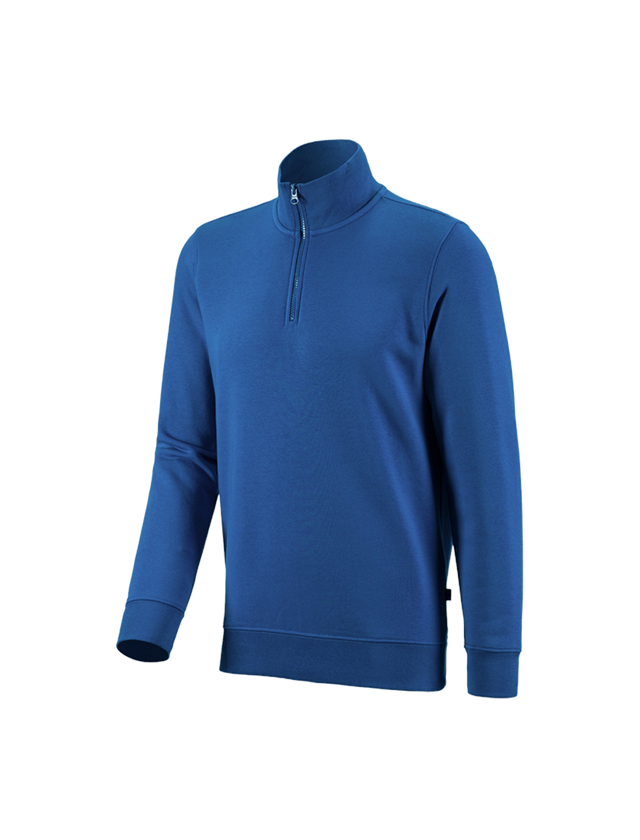 Bovenkleding: e.s. ZIP-Sweatshirt poly cotton + gentiaanblauw